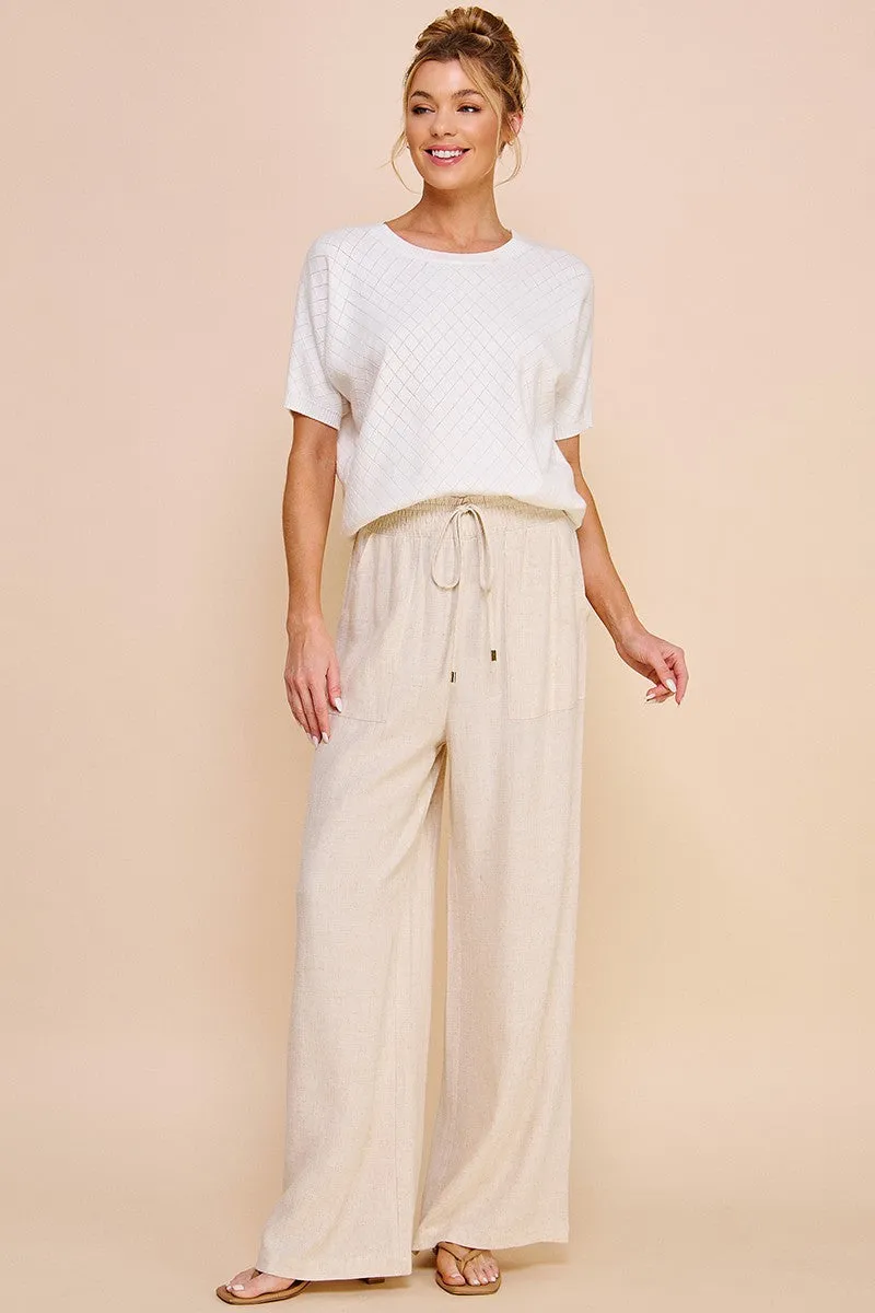 Soft Linen Pants- Natural