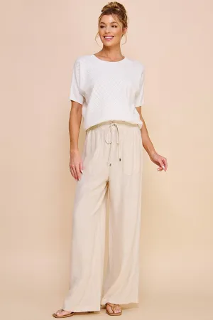 Soft Linen Pants- Natural