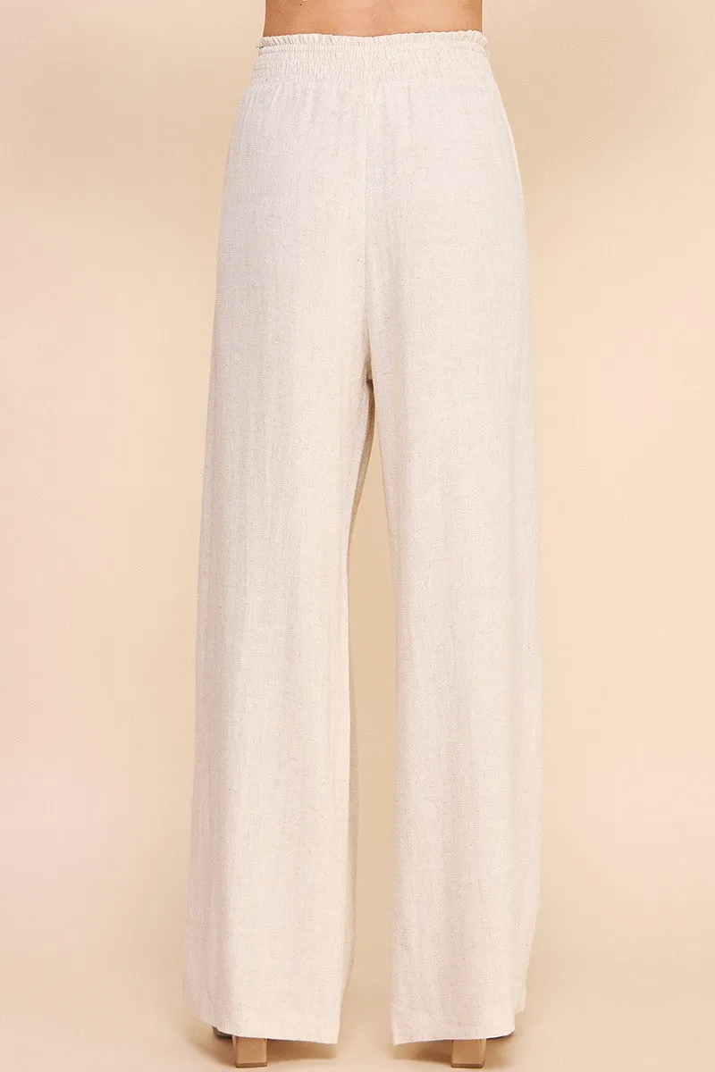 Soft Linen Pants- Natural