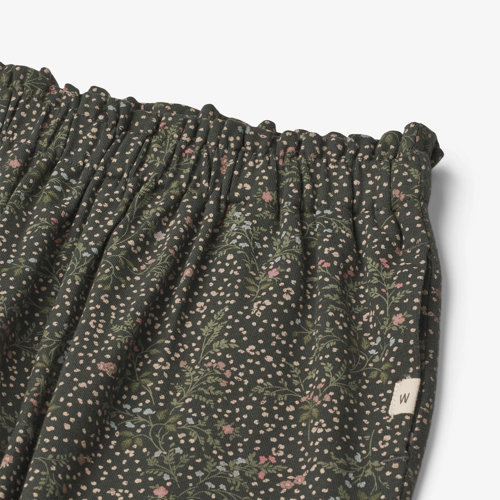 Soft Pants Malika - black coal small flowers