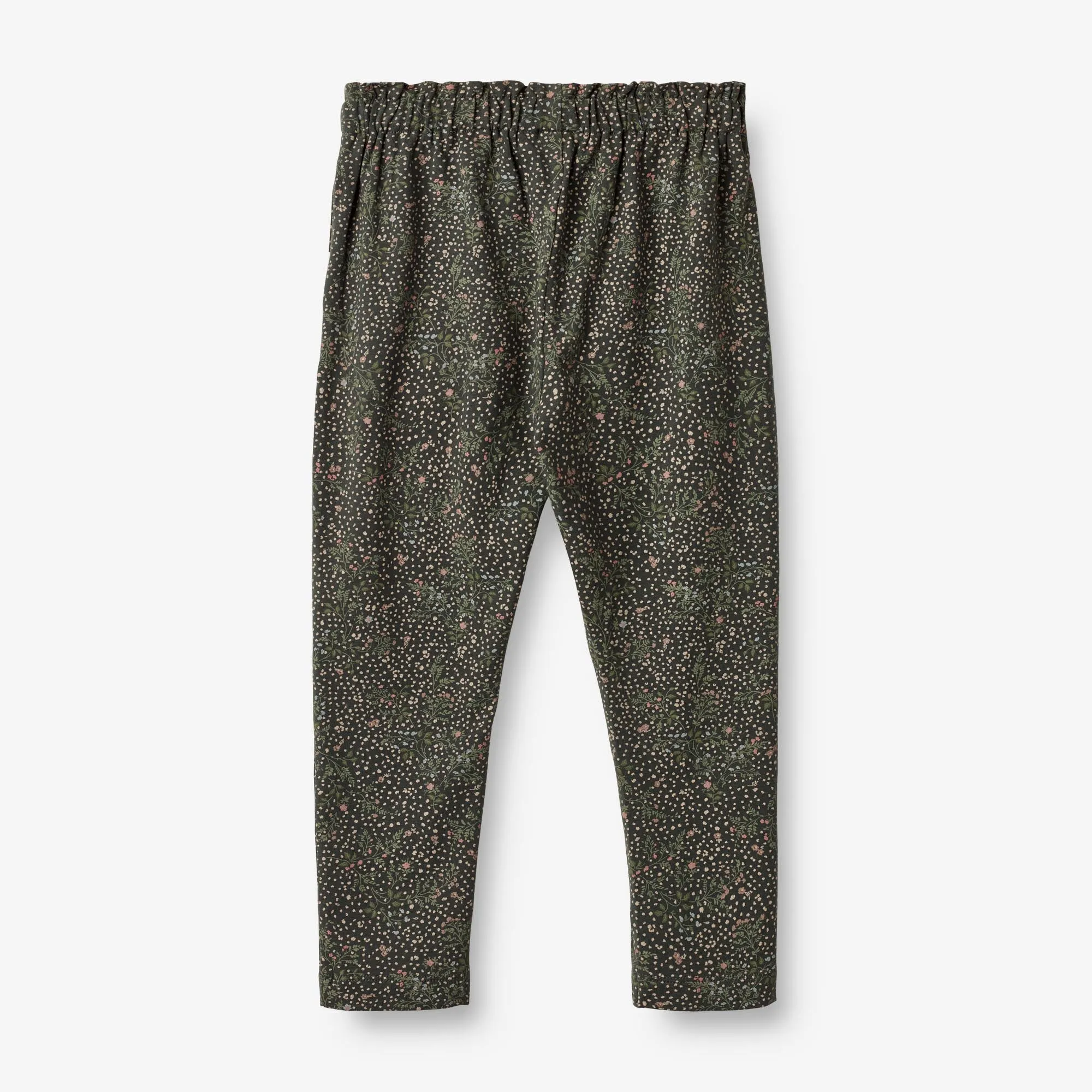 Soft Pants Malika - black coal small flowers