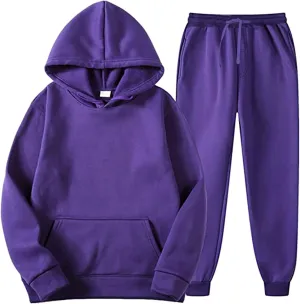 Straight Leg Cargo Sweatpants and Winter Leisure Solid Color Hooded Sweater Pants with High Waisted Joggers Pants