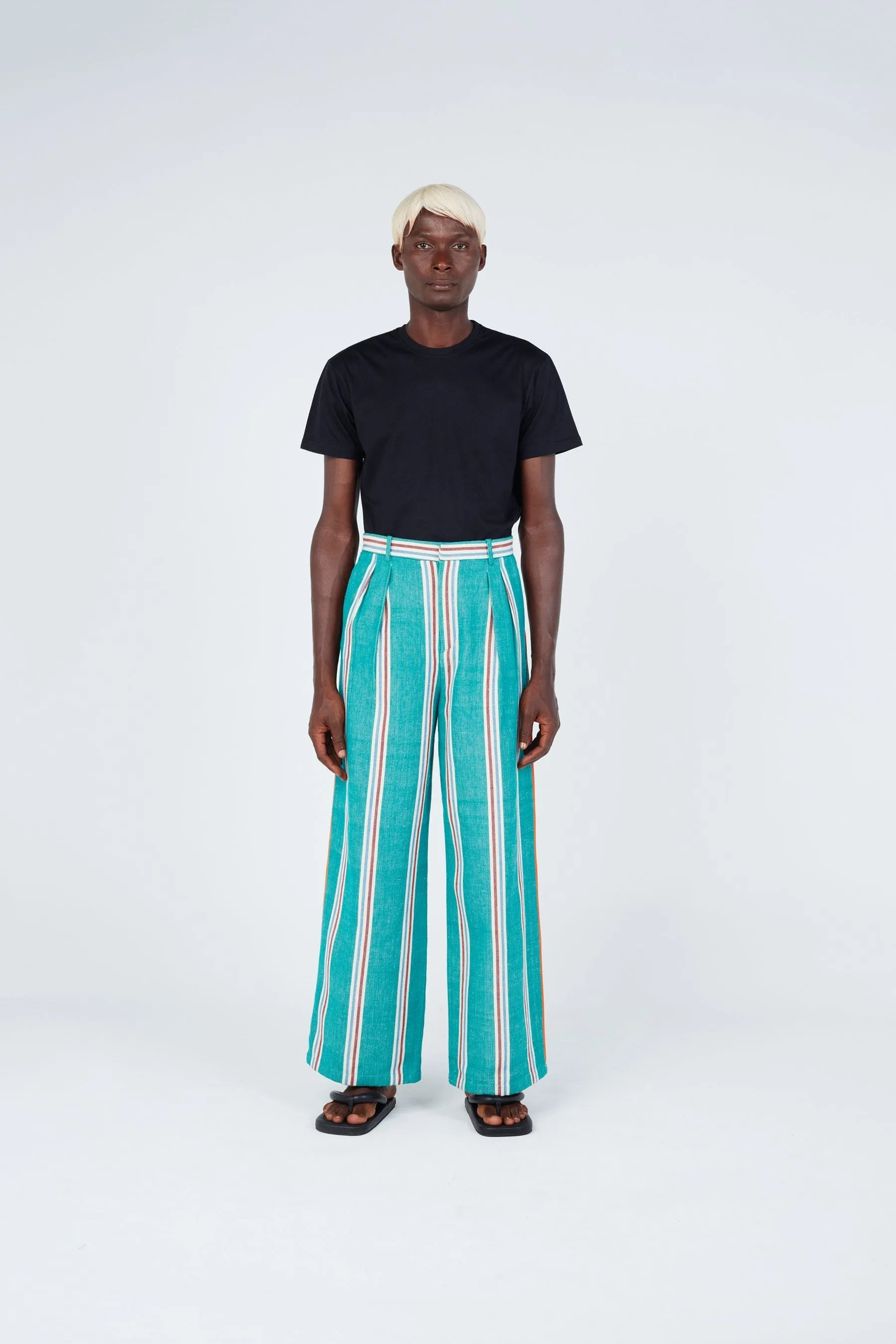 Stripe Seam Classic Wide Pants
