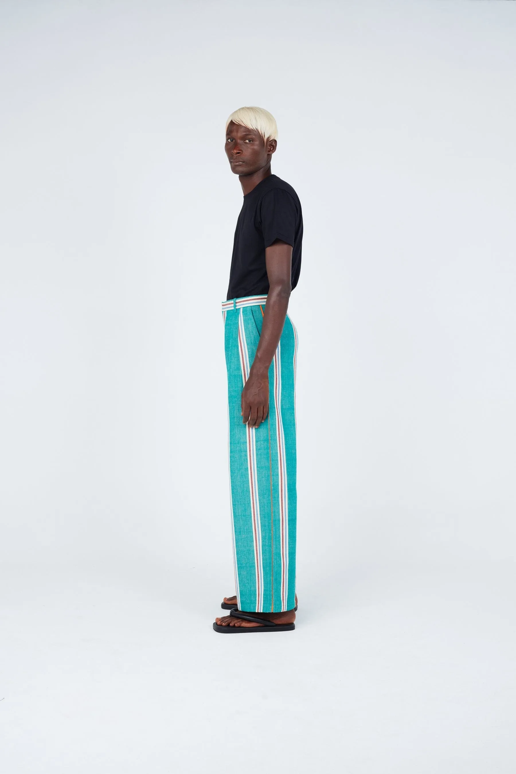Stripe Seam Classic Wide Pants