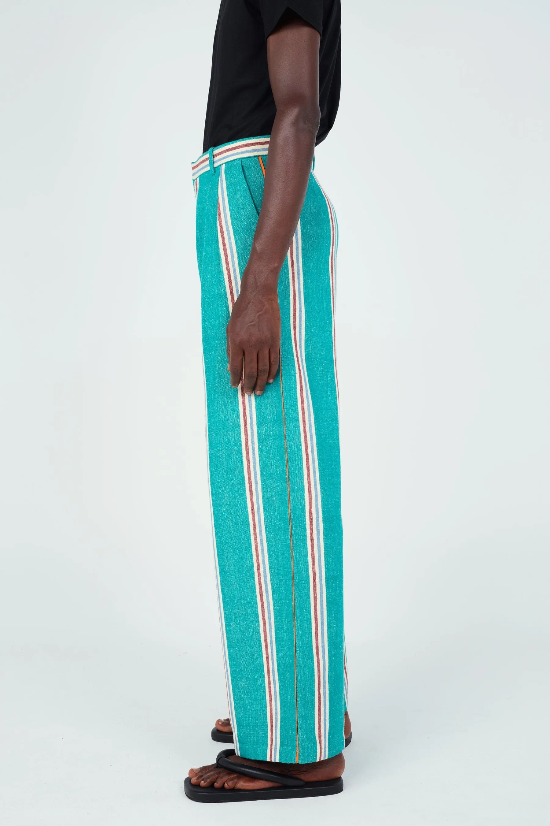 Stripe Seam Classic Wide Pants