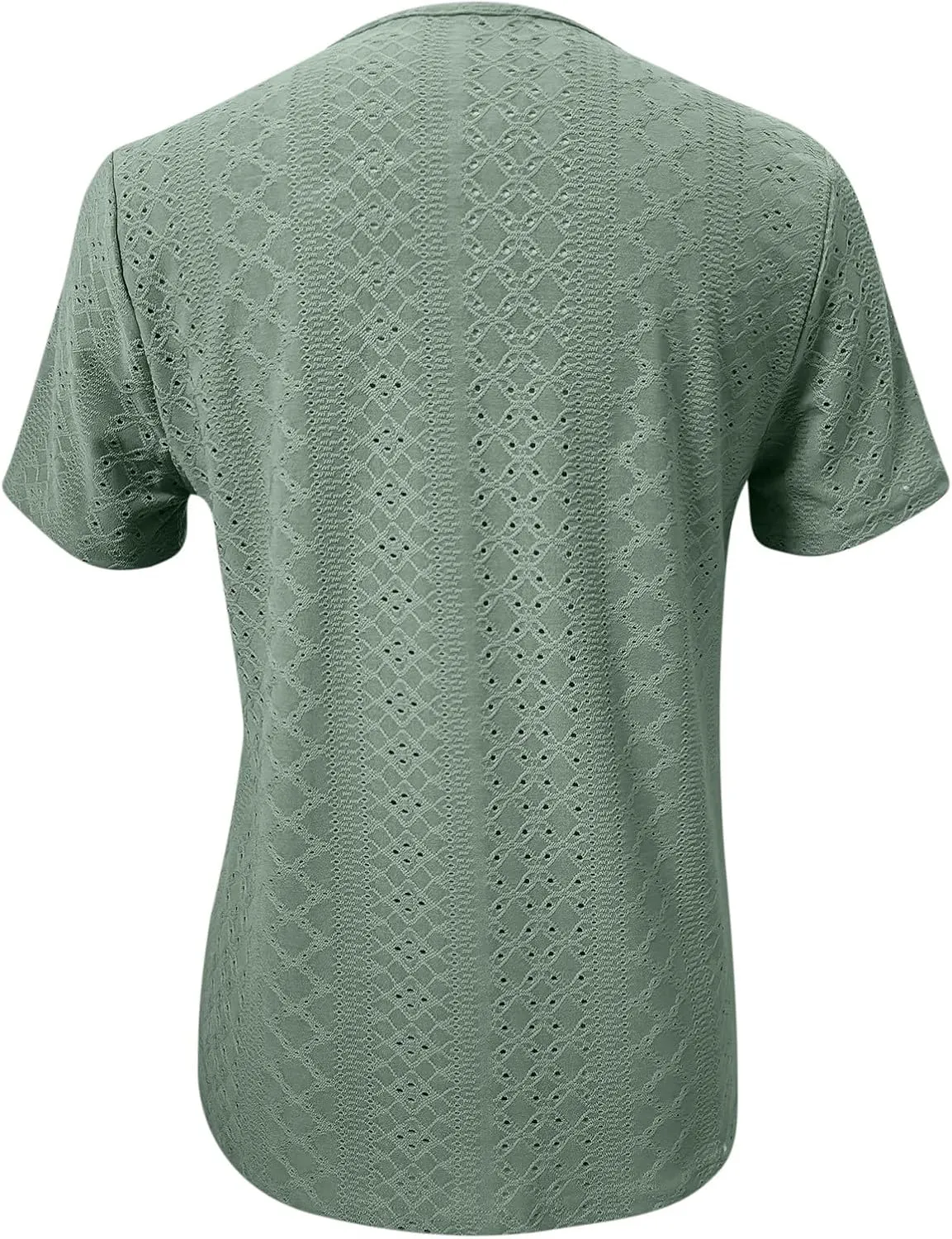 T Shirt for Women Trendy Summer Petal Short Sleeve Tee V Neck Petite Tops Cute Lace Eyelet Blouses Dressy Casual Tunic