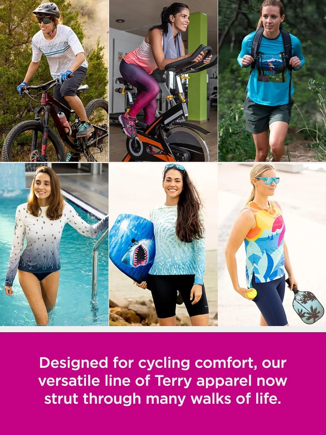 Terry Cycling Jersey Womens Bike Tops Long Sleeve Soleil Cardi, Full Front Zip UPF 50  Clothes Moisture Wicking Quick Dry