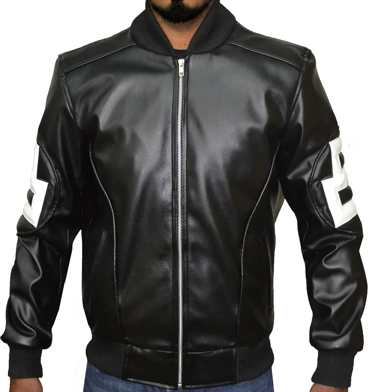The Jasperz 8 Ball Pool Seinfeld Michael Hoban Bomber Leather Jacket