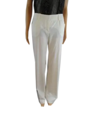 Theory 90's Pants Ivory NWT Size 10 (SKU 000265-11)