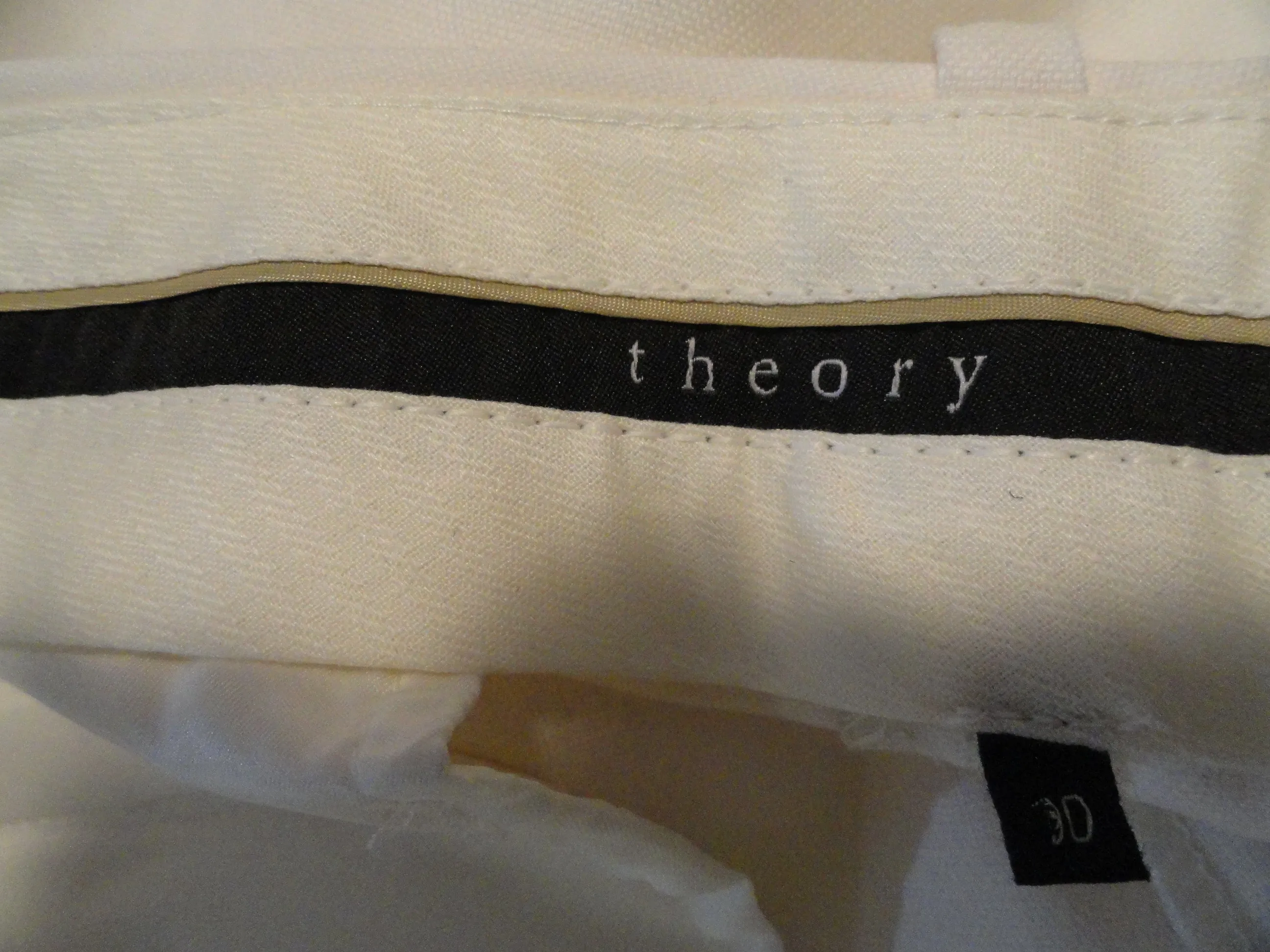 Theory 90's Pants Ivory NWT Size 10 (SKU 000265-11)