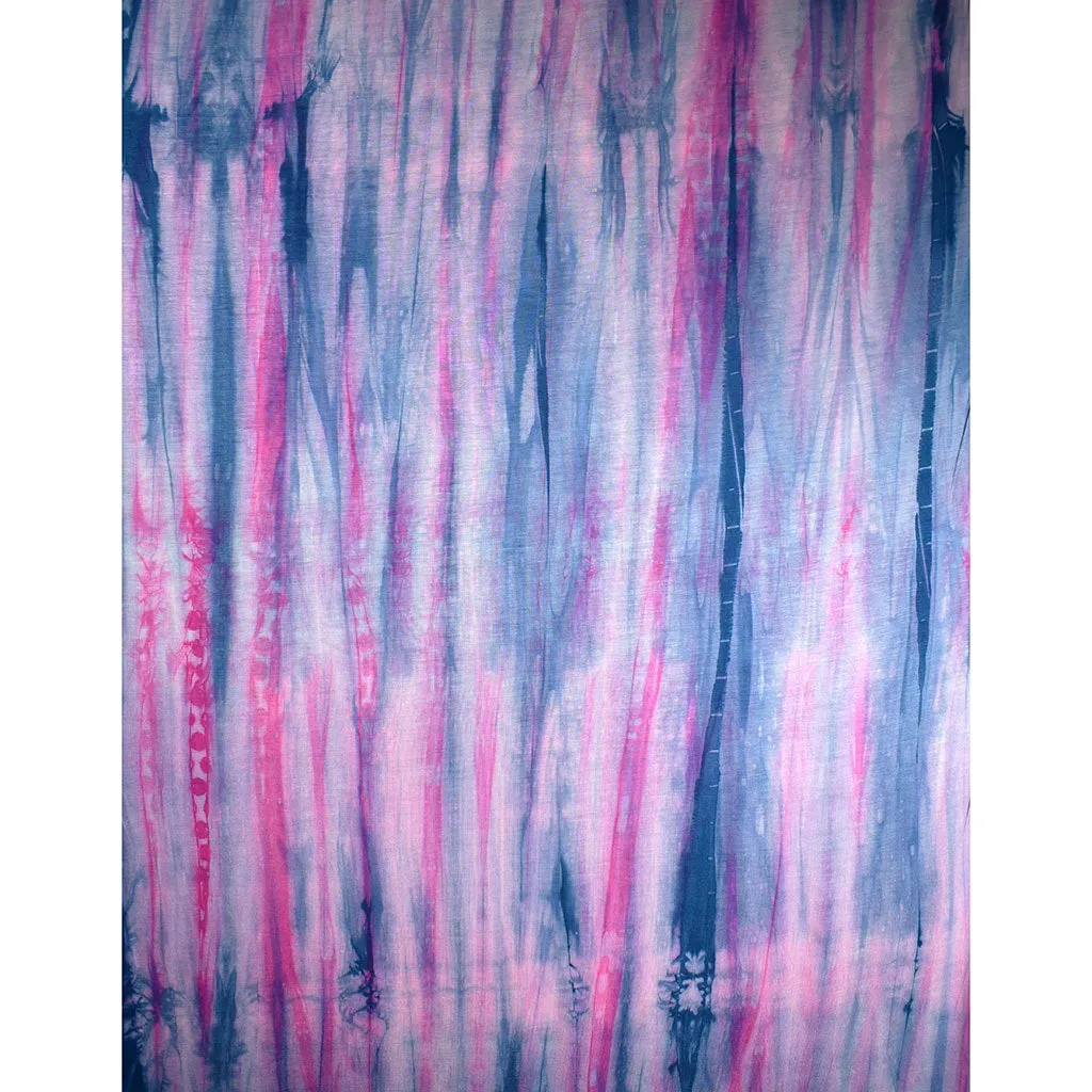 Tie Dye Stripe Bamboo Jersey Knit Blue/Orchid