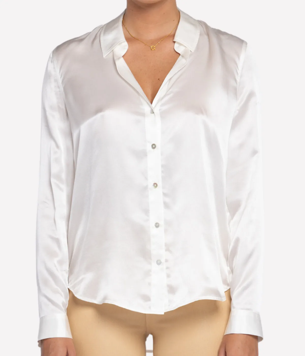 Tyler Longsleeve Shirt in Ivory