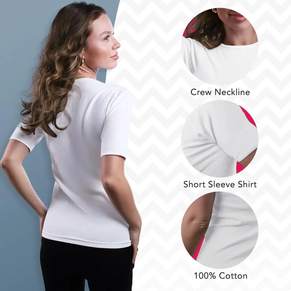 Valair Tank Top for Women, Sleeveless T-Shirt - Crew Neck 100% Cotton Athletic Undershirt, High Neck, Full Shoulder Design