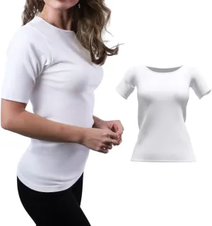 Valair Tank Top for Women, Sleeveless T-Shirt - Crew Neck 100% Cotton Athletic Undershirt, High Neck, Full Shoulder Design