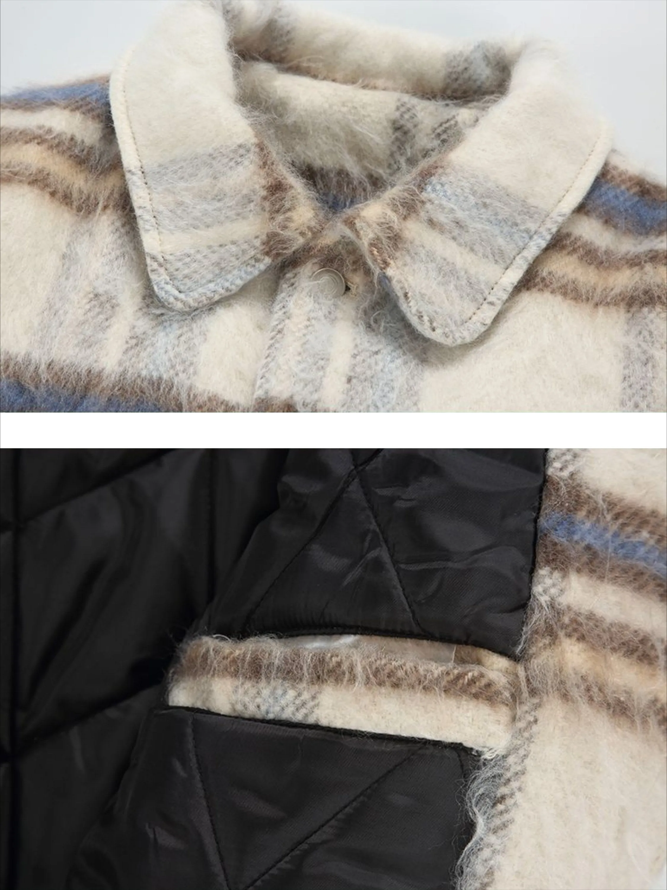 Vintage Plaid Minimalist Chic Coat