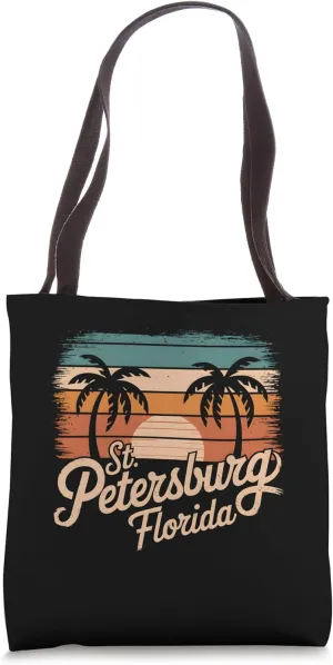 Vintage St. Petersburg Beach Florida Surfing Retro Surf Tote Bag