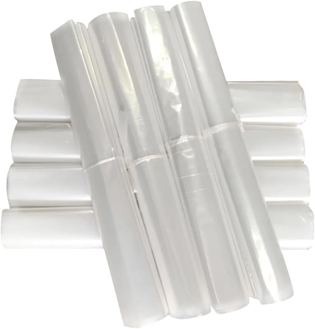 VOSAREA 60pcs Disposable Suit Bag Dry Clean Hanging Garment Pouch Dustproof Cover
