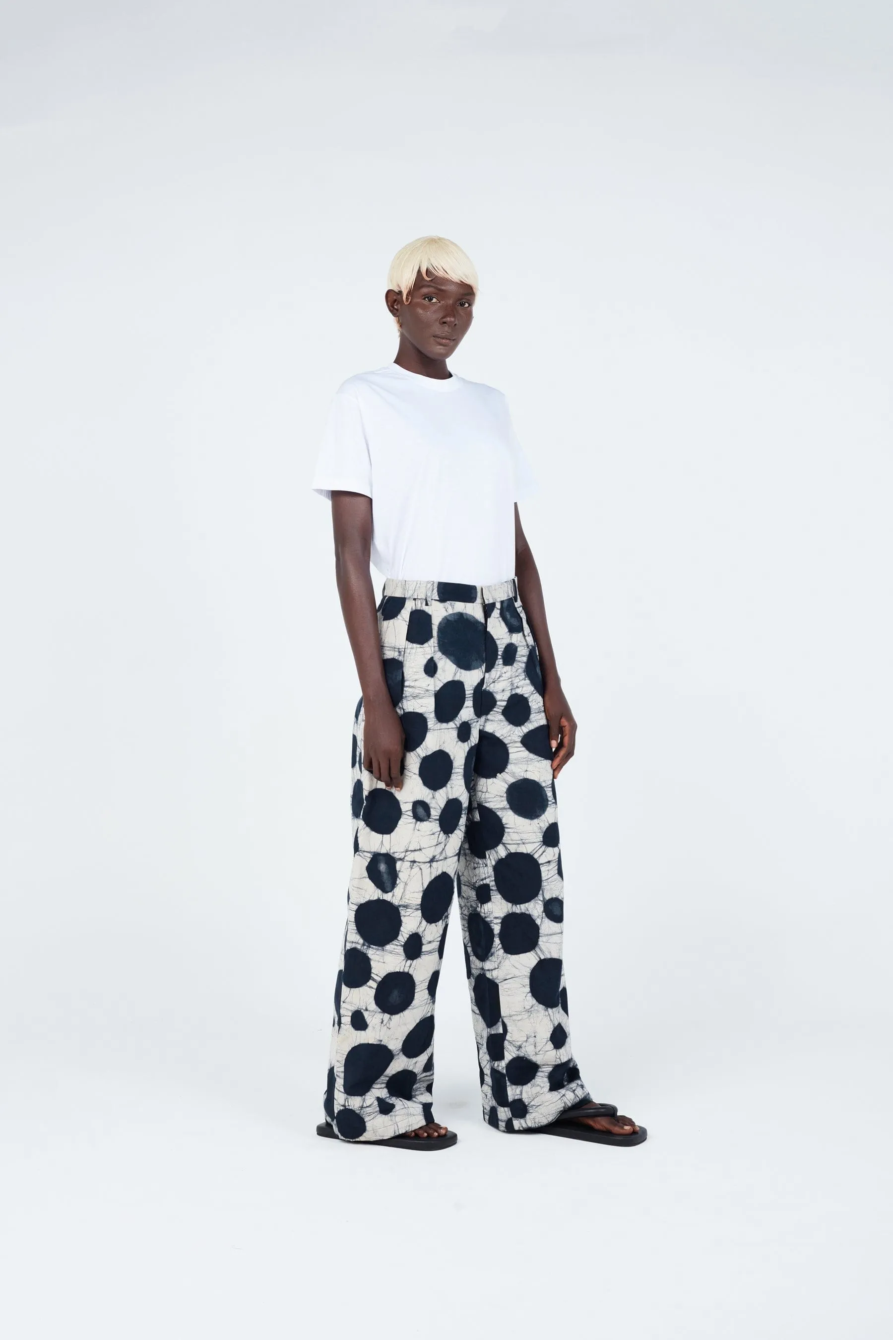 Watercolour Spotted Classic Wide Pants