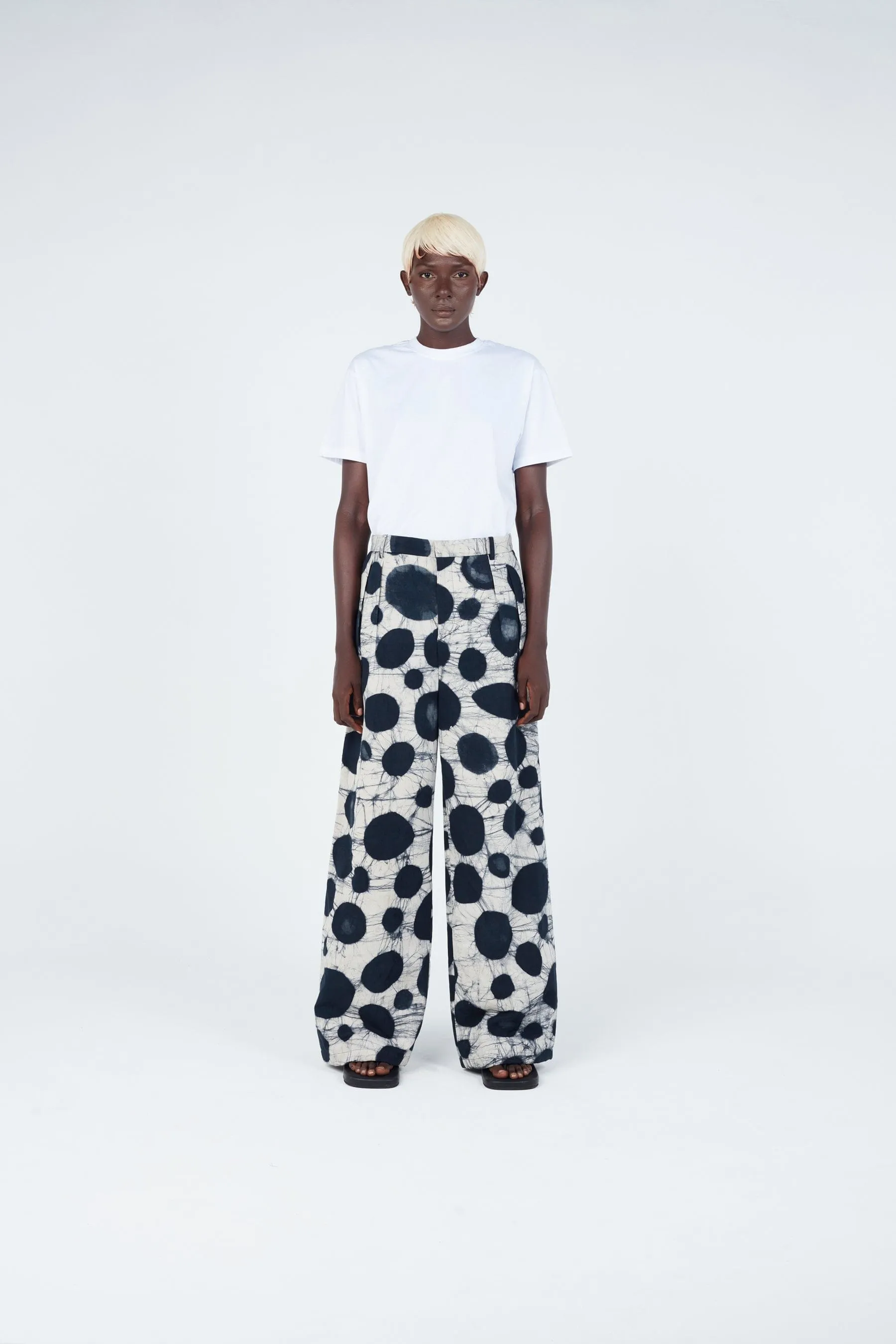 Watercolour Spotted Classic Wide Pants