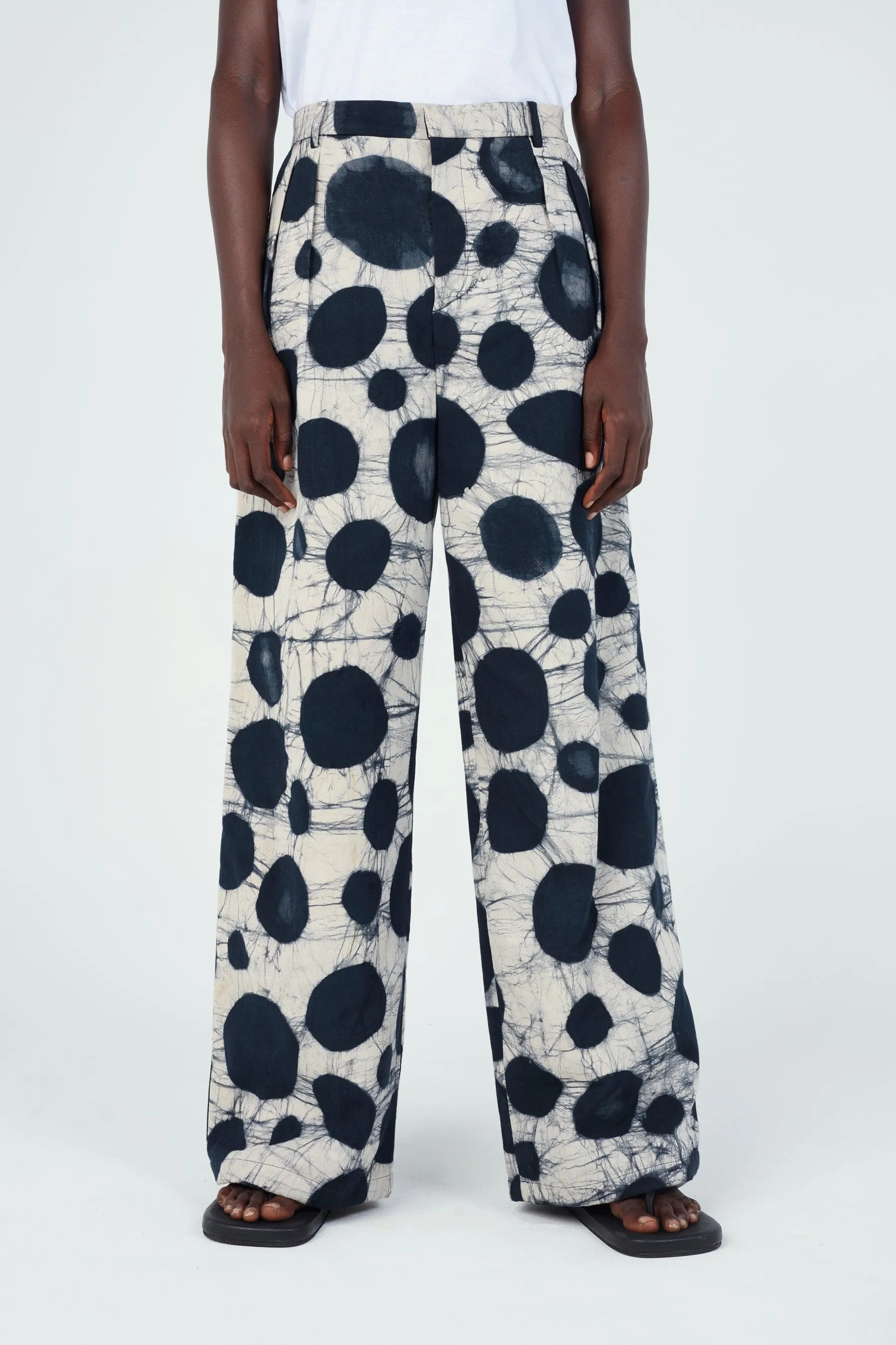Watercolour Spotted Classic Wide Pants