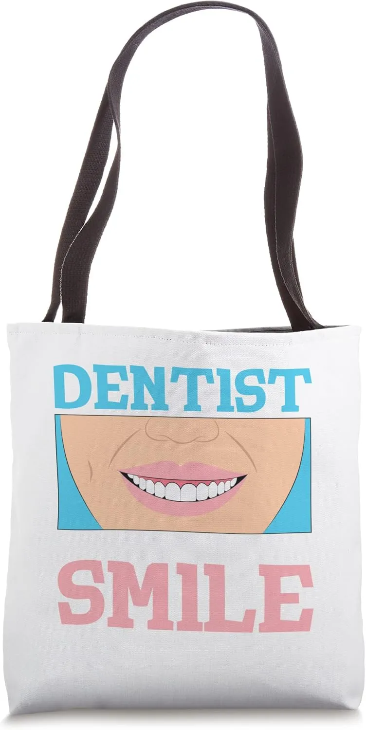 White Clean Teeth Dentist Doctor Tote Bag