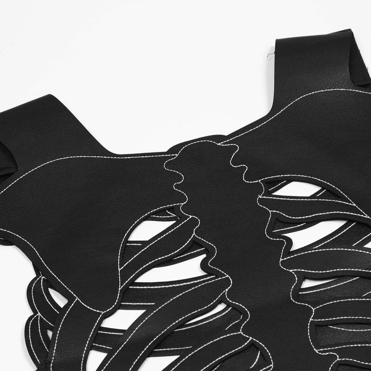 WLS Techwear Embroidery Skeleton Vest Jacket