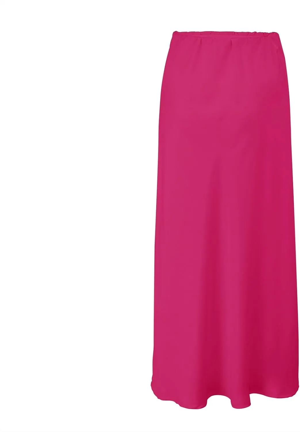 Women Long Satin Summer Fall Skirt Silk Elegant High Waist Black Wedding Flared A-Line Midi Skirts