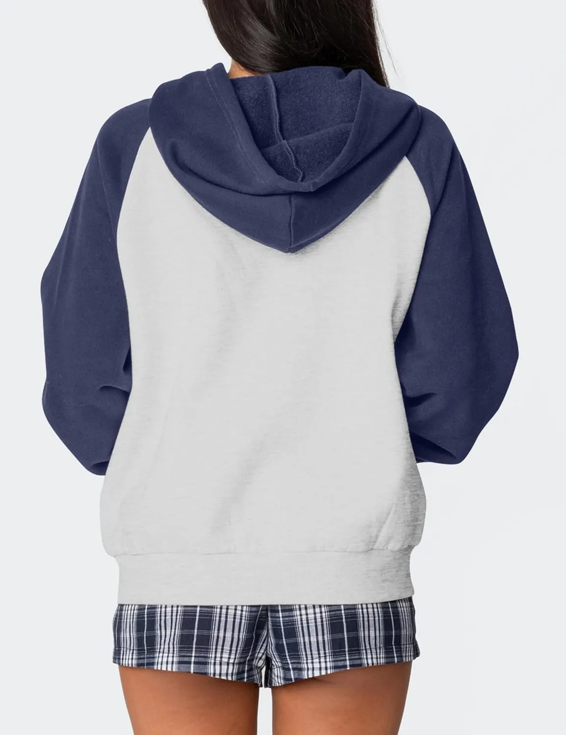 Women Oversized Color Block Hoodies Bow Graphic Embroidered Hooded Sweatshirts Casual Fall Pullover Sweatshirt Tops