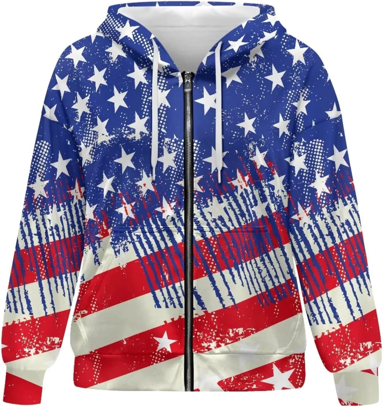 Women Y2K Hoodies Zip Up Long Sleeve Shirt Tops Drop Shoulder Oversized Jacket Streetwear with Pockets