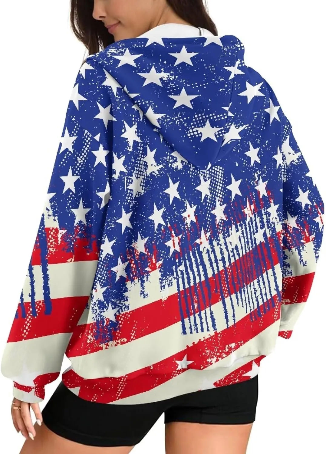 Women Y2K Hoodies Zip Up Long Sleeve Shirt Tops Drop Shoulder Oversized Jacket Streetwear with Pockets