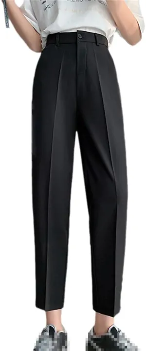 Women's Harem Pants Spring Summer Chic High Waist Office Solid Color Simple Trousers