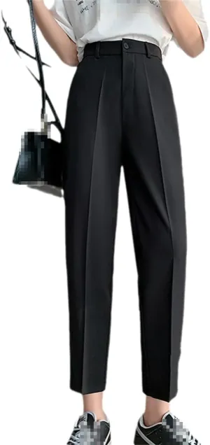 Women's Harem Pants Spring Summer Chic High Waist Office Solid Color Simple Trousers