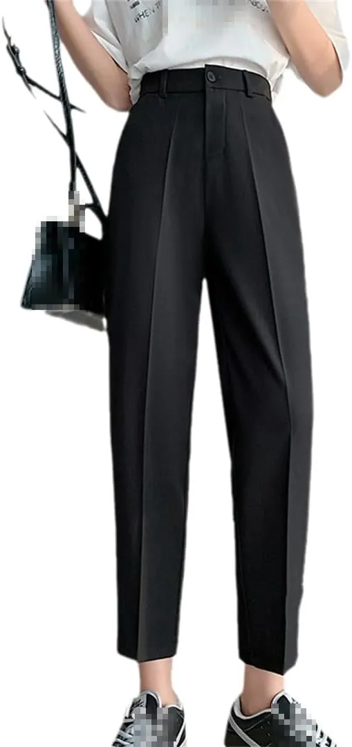 Women's Harem Pants Spring Summer Chic High Waist Office Solid Color Simple Trousers