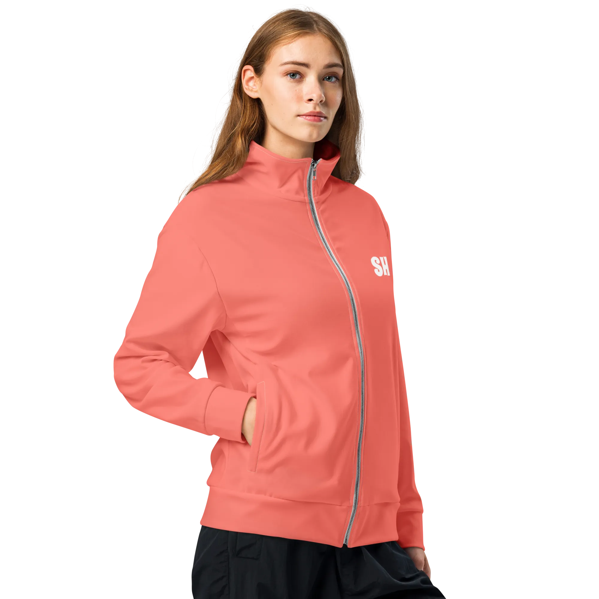 Womens track jacket - Coral Red
