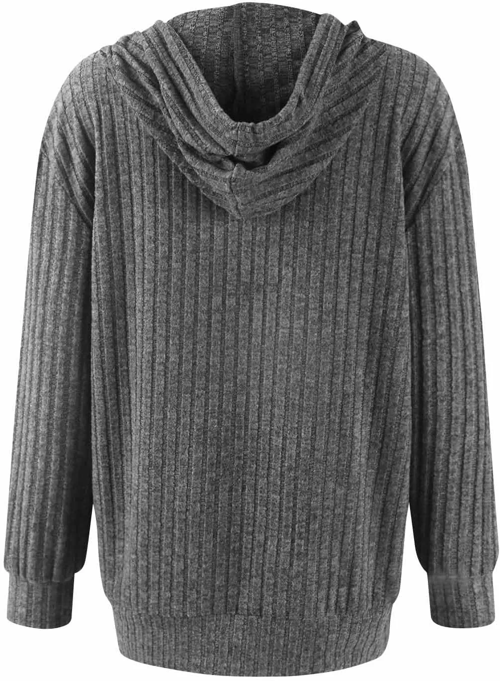 Zip Up Hoodies For Women Drawstring Lightweight Open Cardigan Jacket Fall Comfy Fuzzy Oversized Sweatshirt w/Pockets